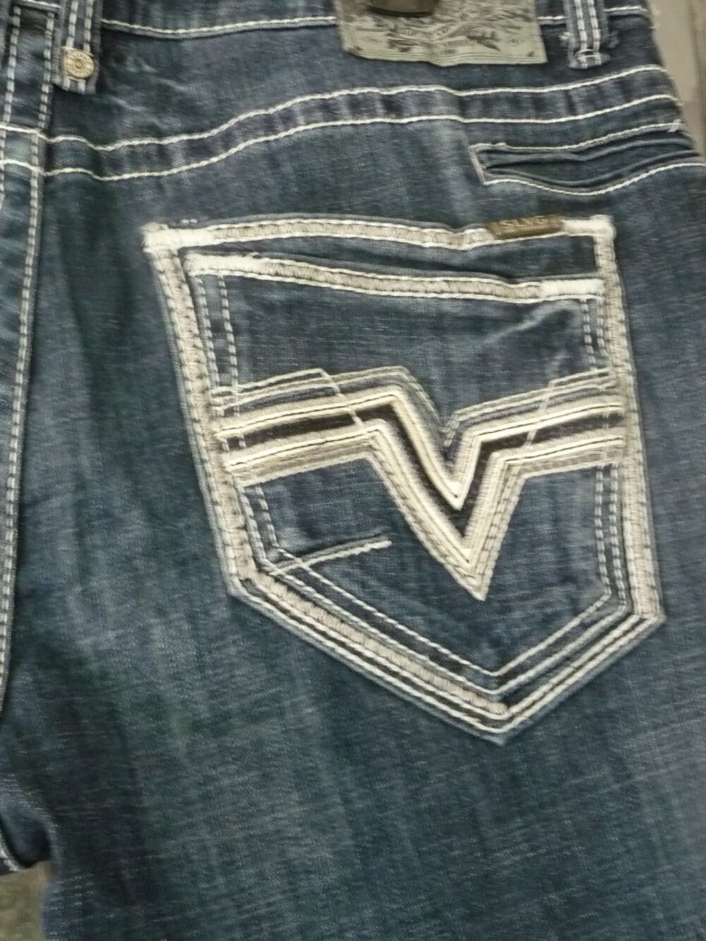 Salvage Supply Co Buckle Jorts 36 - Picture 8 of 13